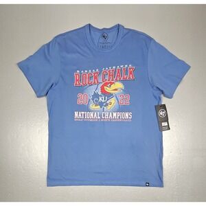 47' Brand Kansas Jayhawks‎ T-Shirt Mens XL 2022 Basketball National Champs NWT